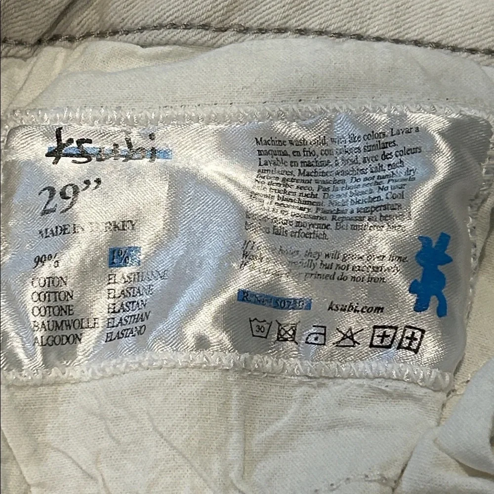 Ksubi Bullet Habits White Jeans size 29 Baggy Streetwear Acubi